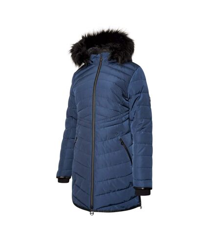 Womens/ladies striking iii long length padded jacket moonlight denim Dare 2B