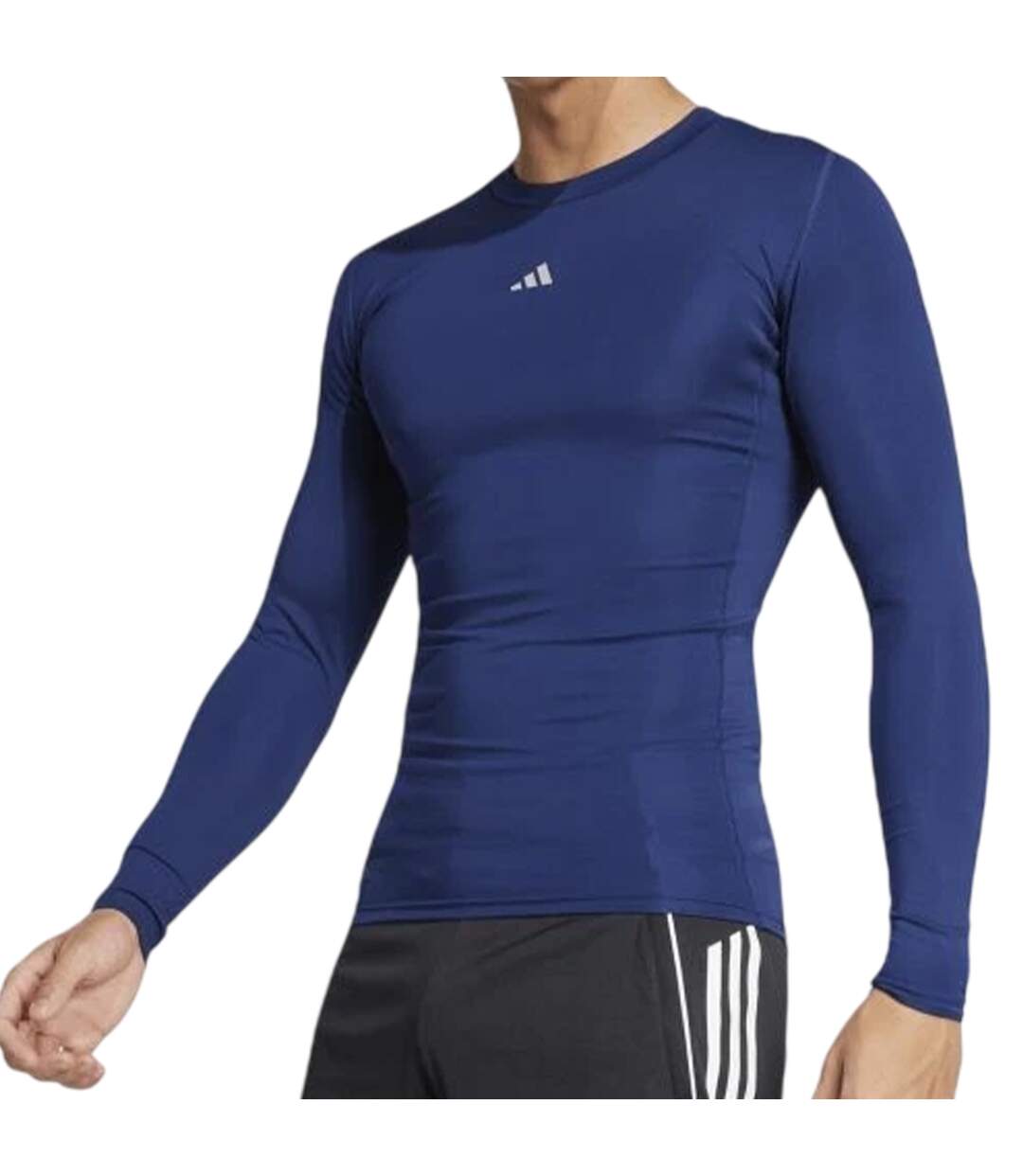 T-shirt Manches Longues Techfit Homme Bleu Marine Adidas-3