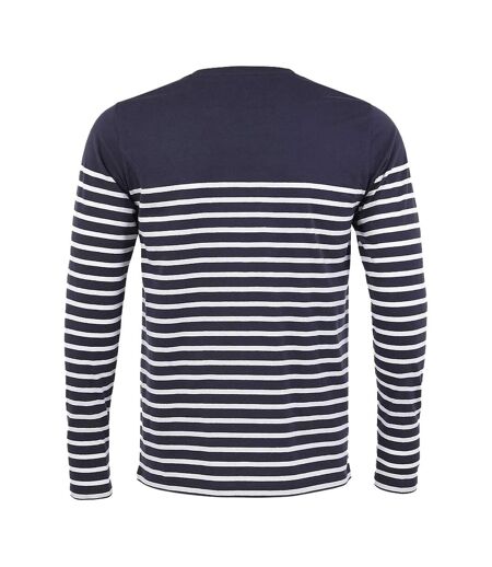 T-shirt Matelot Homme Bleu Marine Français Blanc SOLS