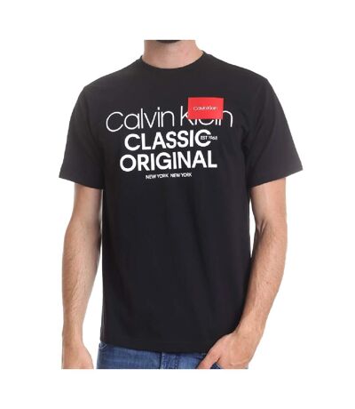 T-shirt Noir Homme Calvin Klein Text Relaxed