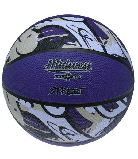 Ballon De Basket Street Taille 5 Violet Noir Gris Midwest