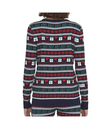 Pull de noël marine/rouge femme only xmas