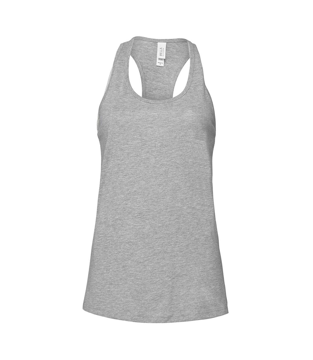 Womens/ladies racerback tank top athletic heather grey Bella + Canvas