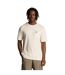 Mens textured stripe t-shirt chalk Lyle & Scott