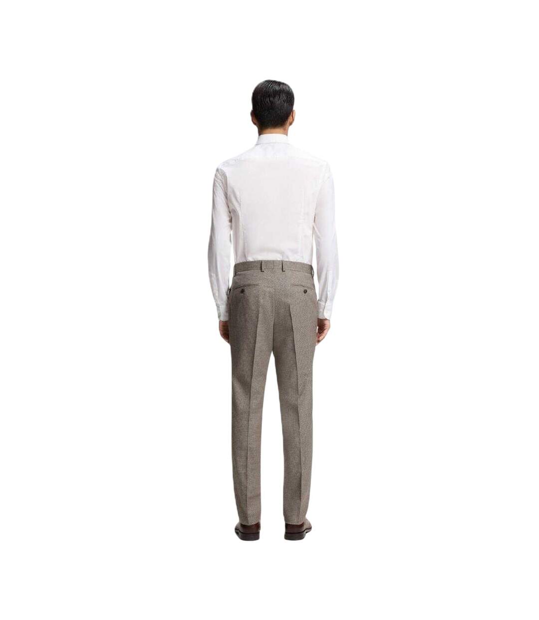 Chino Motif/style Pied-de-poule Homme Blanc Boss-2