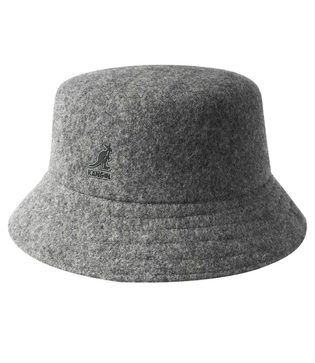 Unisex Adult Seamless Wool Casual Bucket Hat Flannel Grey Kangol-1