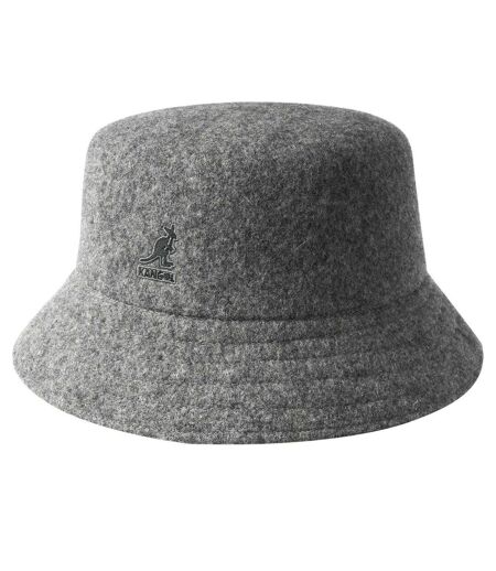 Unisex Adult Seamless Wool Casual Bucket Hat Flannel Grey Kangol