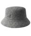 Unisex Adult Seamless Wool Casual Bucket Hat Flannel Grey Kangol-1
