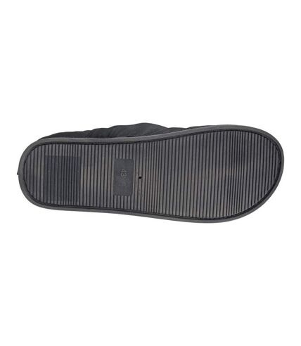 Mens trevor mule slippers dark grey Sleepers