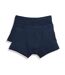 Lot 2 shorty Homme - coton - bleu marine - duo Pack 67-020-7