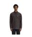 Mens Tartan Button-down Shirt Tobacco Fred Perry-4