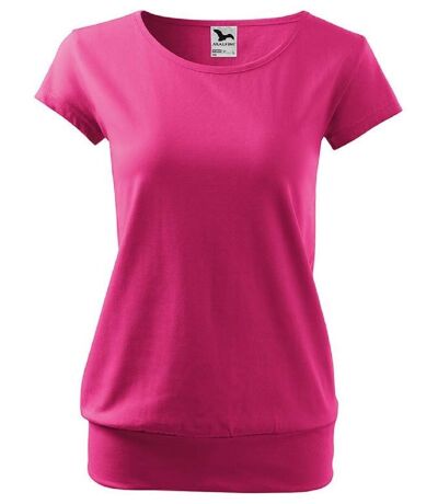 T-shirt style silhouette fluide - Femme - MF120 - rose magenta