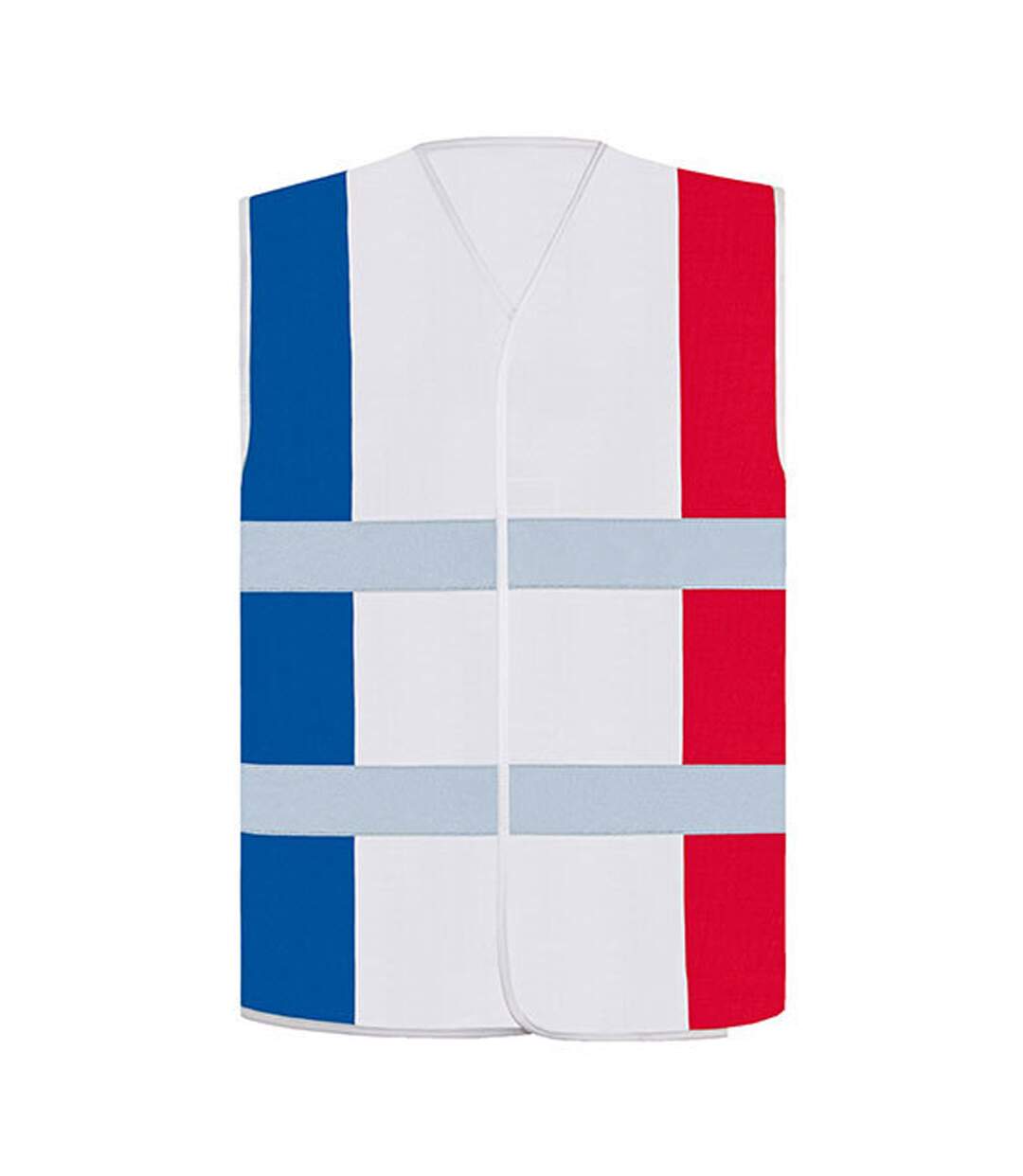 Gilet De Sécurité National Adulte Bleu Blanc Rouge Korntex-1