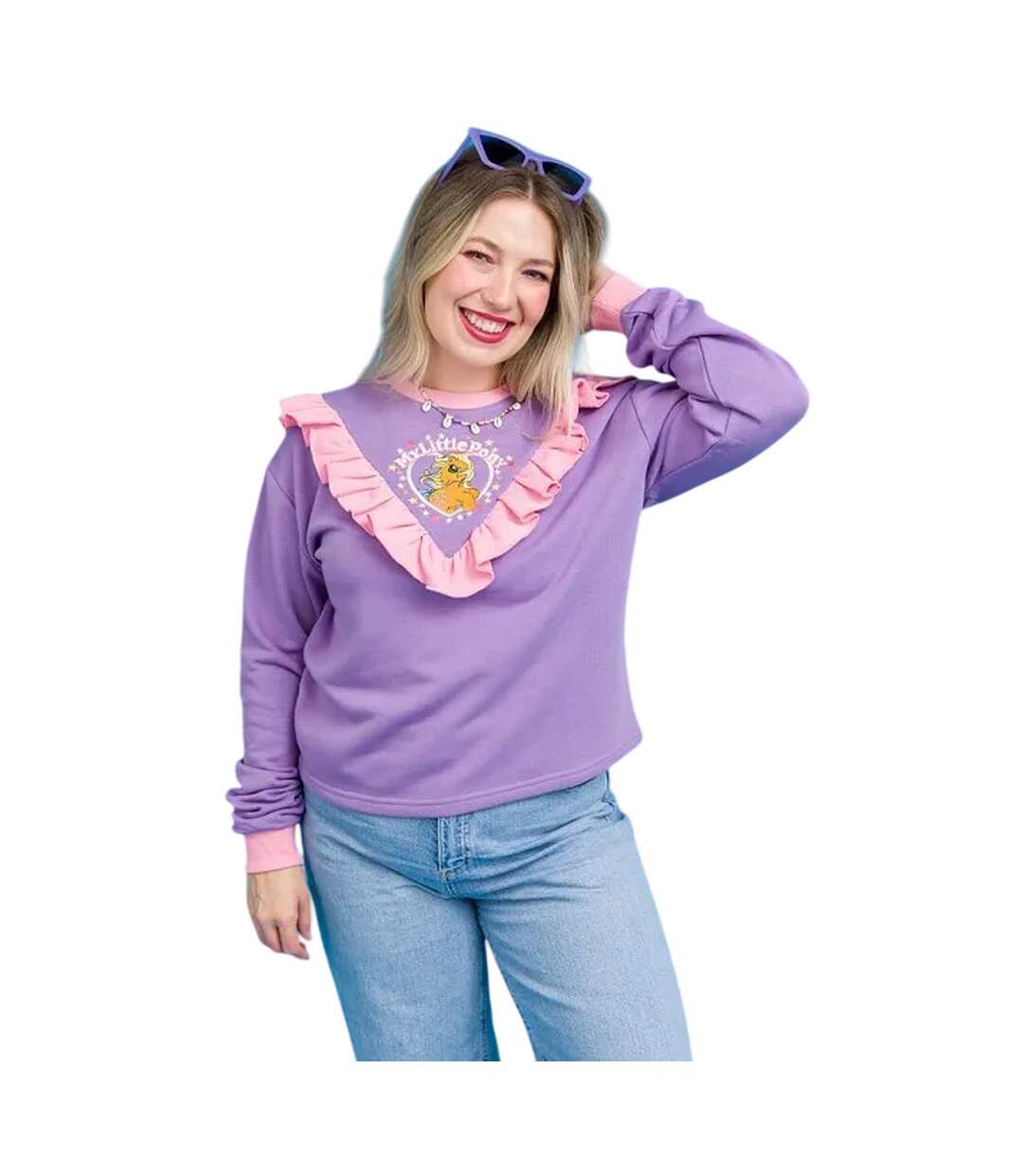 Sweat Motif/style Volanté Adulte Lilas My Little Pony-1