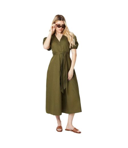 Robe mi-longue femme vert kaki Dorothy Perkins