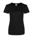 T-shirt cool smooth femme noir vif Awdis-1