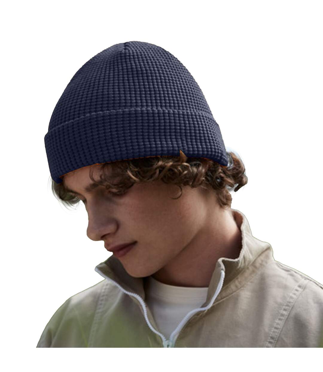 Beechfield Unisex Adult Waffle Organic Cotton Beanie (Oxford Navy) - UTRW8312-3