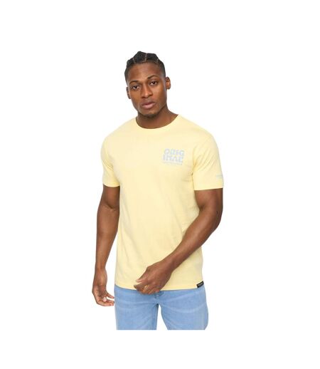 T-shirt Wellmoores Homme Jaune Crosshatch