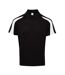 Polo Motif/style Contrasté Cool Homme Noir Vif Blanc Just Cool-1