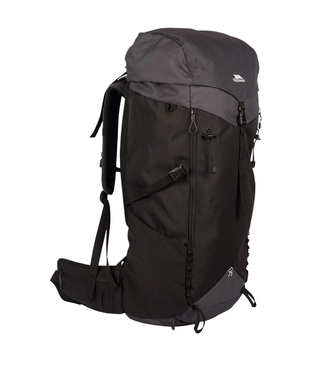 Sac À Dos De Randonnée Pass Taille Unique Noir Gris Foncé Trespass-4