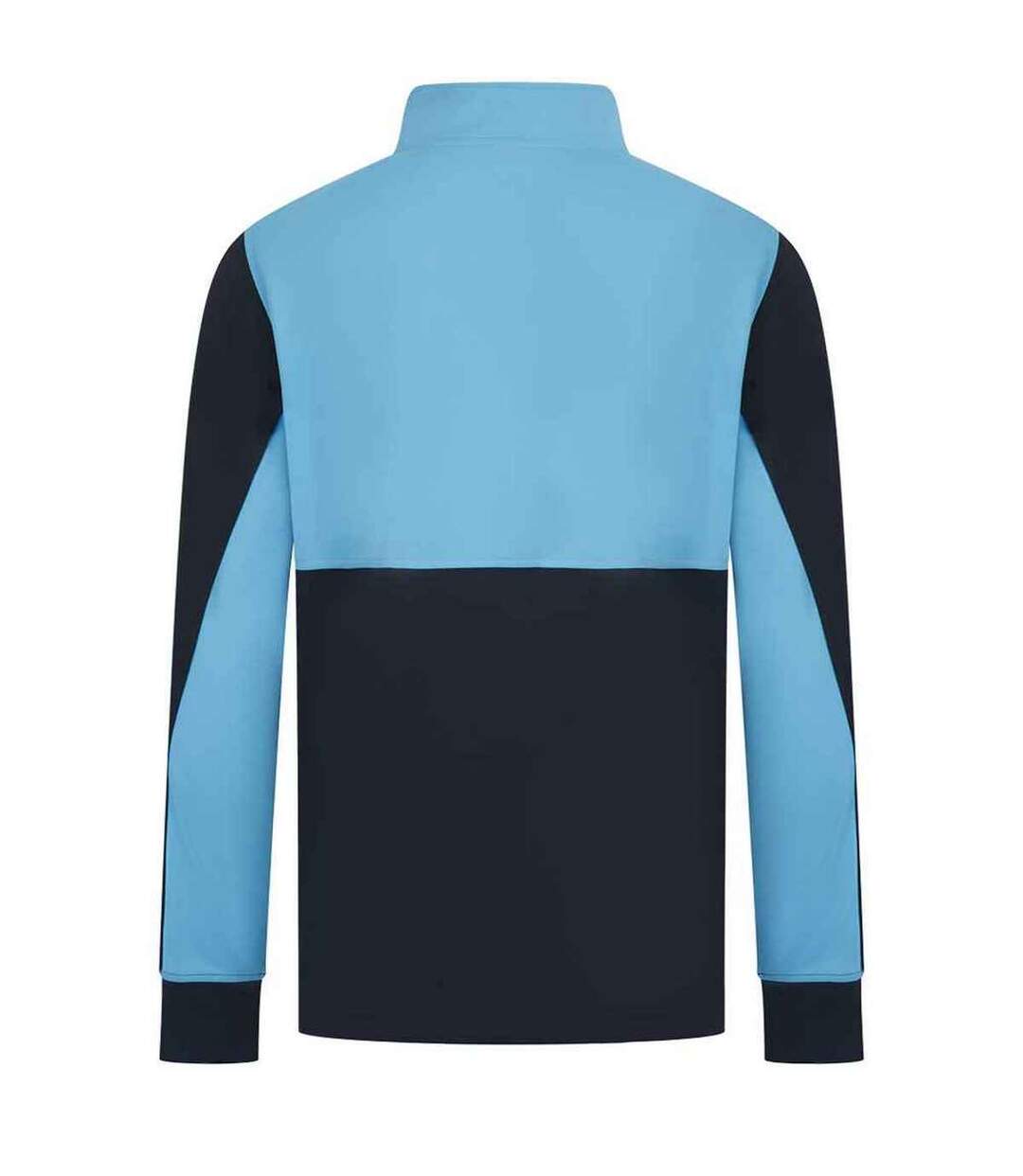 Mens quarter zip track top navy/sky blue Finden & Hales-2