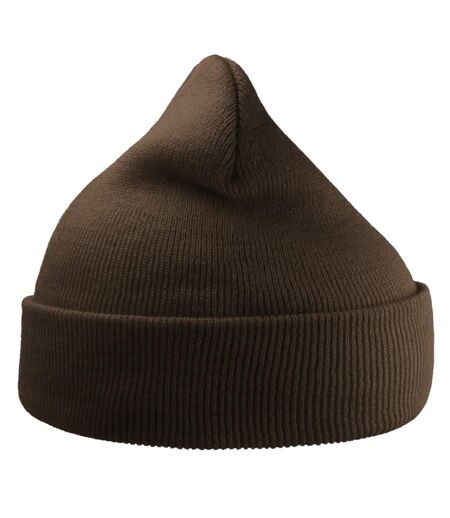 Unisex Adult Wind Recycled Cuffed Beanie Light Brown Atlantis