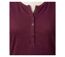 MAYFLOWER NINON4 : Tee-shirt manches longues prune en coton flammé avec patte boutonnée-4