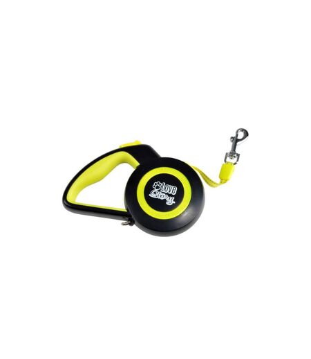 Laisse Rétractable Chien Réfléchissant 17cm Jaune