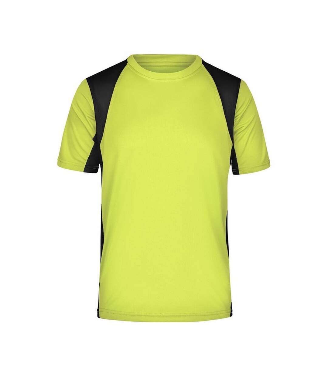 T-shirt Course À Pied Homme Jaune Fluo Noir James And Nicholson-1