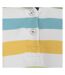Womens/ladies Striped Button Neck Sweatshirt Multicoloured Lazy Jacks-2