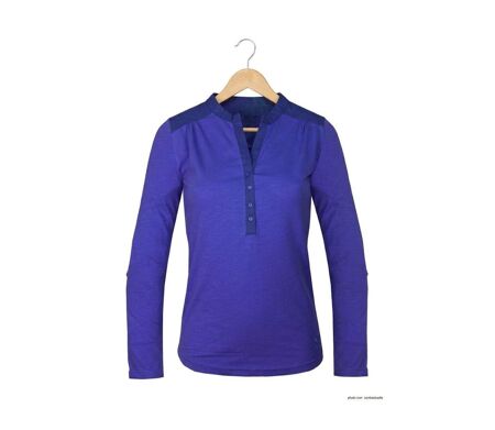Tee-shirt MAYFLOWER DIMAGO5 manches longues : le chic du bleu bi-matière