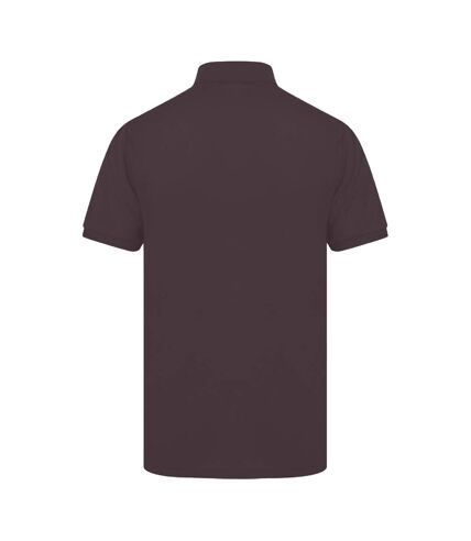 Henbury Mens Short Sleeved 65/35 Pique Polo Shirt (Dark Grey)