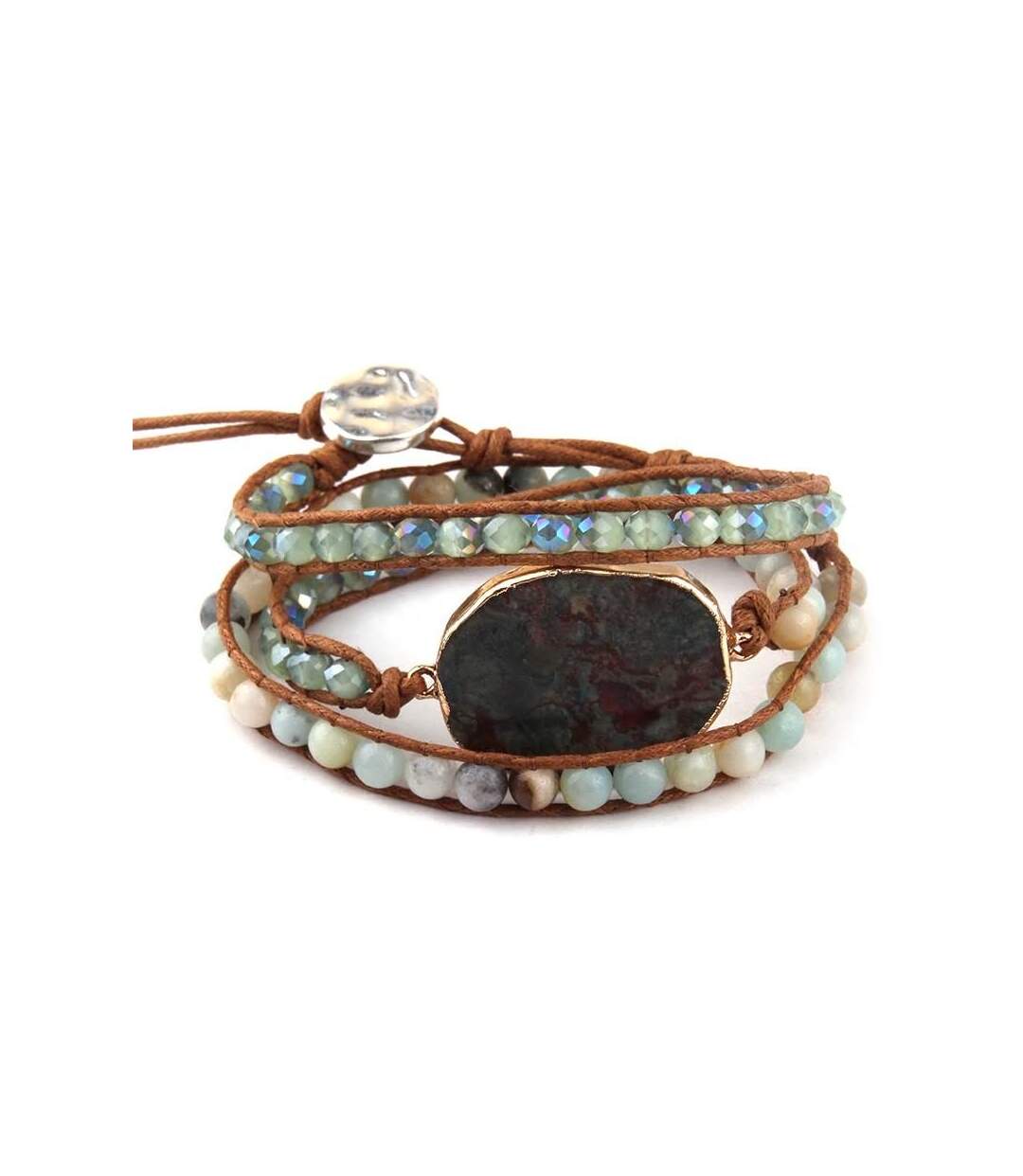 Bracelet patience jaspe et amazonite-1