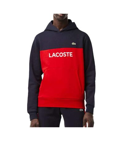 Sweat à Capuche Rouge/Marine Homme Lacoste SH8366 - S