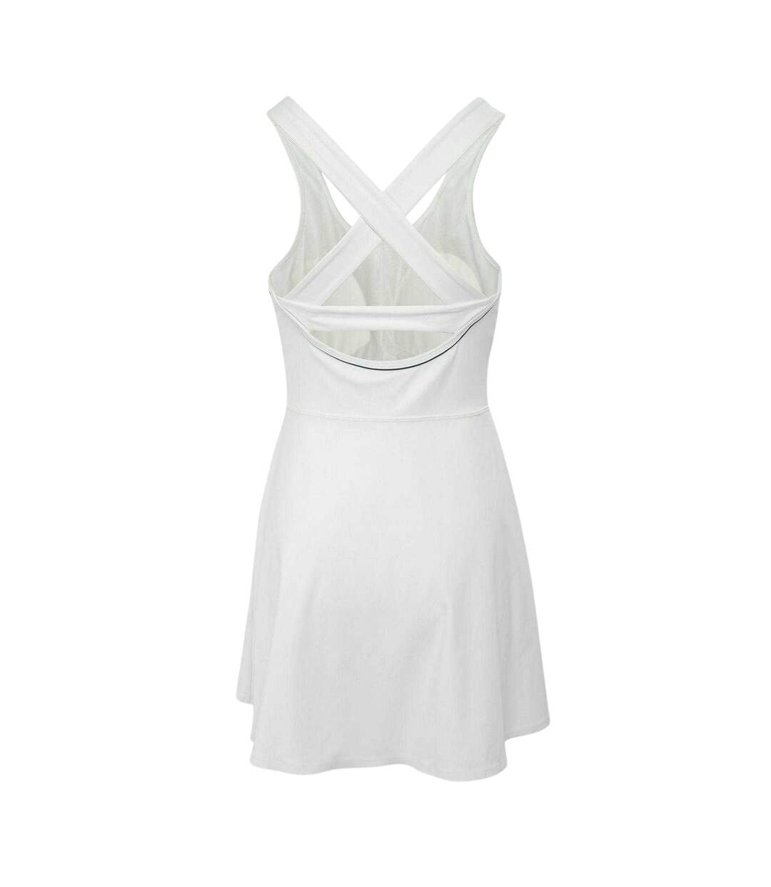 Robe T-shirt Motif/style Évasé Femme Blanc Vert Sombre Slazenger-2
