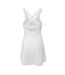Robe T-shirt Motif/style Évasé Femme Blanc Vert Sombre Slazenger-2