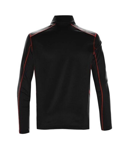 Mens Pulse Fleece Pullover Black Red Stormtech
