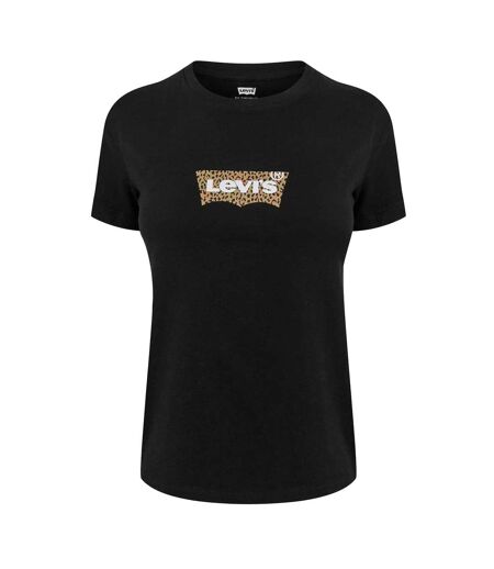 Womens/ladies Graphic Print T-shirt Black Levis