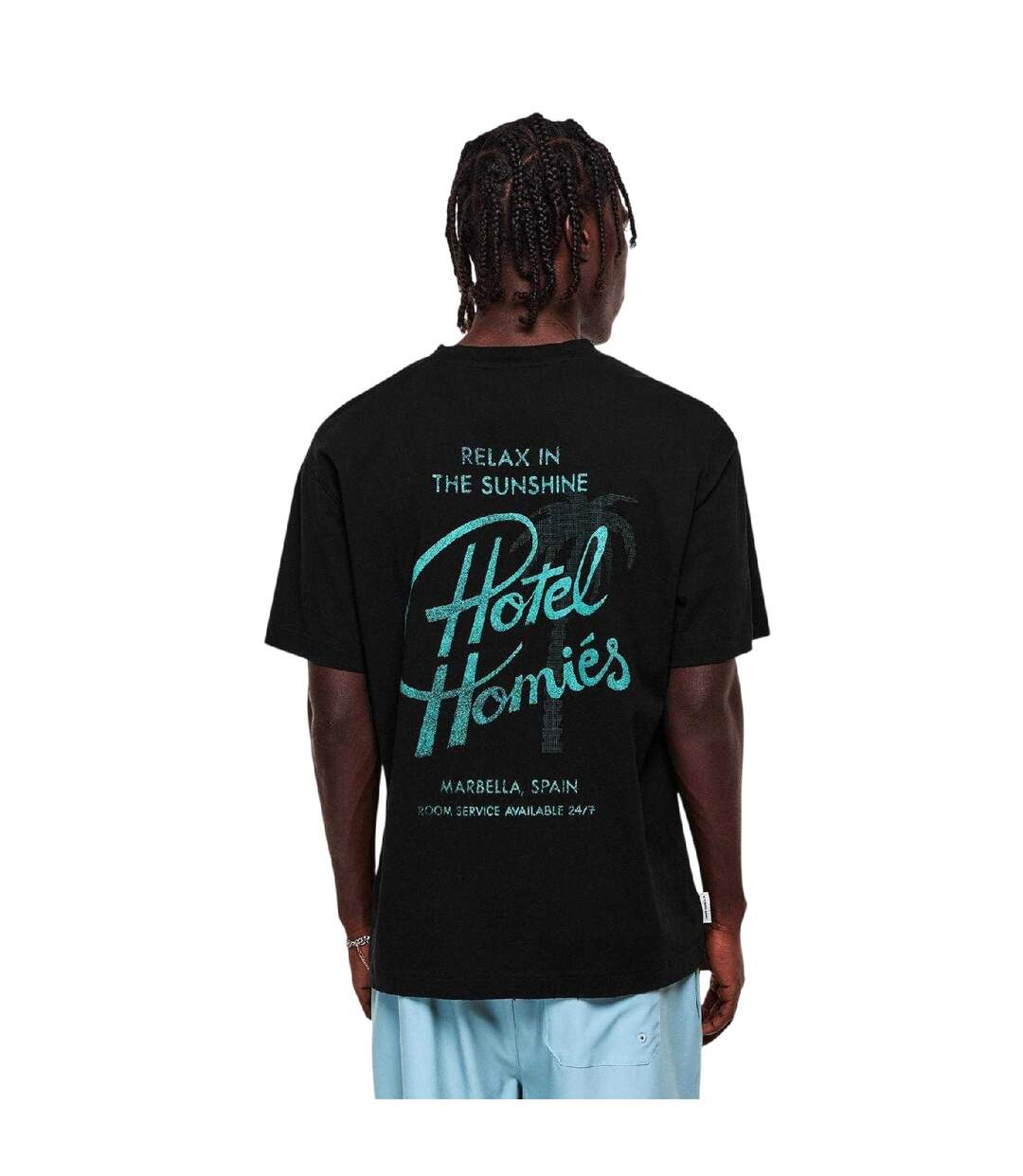 T-shirt Hotel Homies Homme Noir Homies Marbella-4