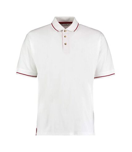 Polo st mellion homme blanc / rouge Kustom Kit