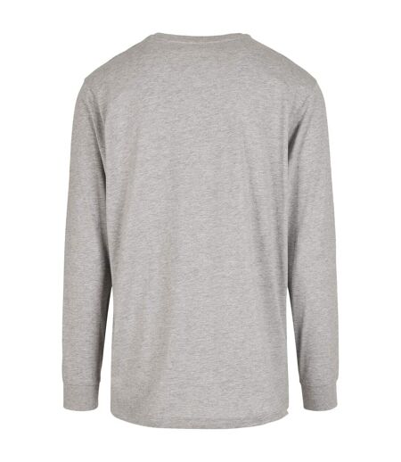 T-shirt Manches Longues Adulte Gris Chiné Build Your Brand