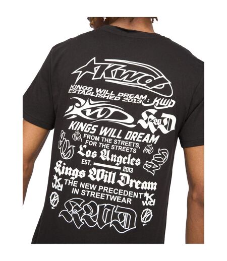 Mens Cartellio Short-sleeved T-shirt Black Kings Will Dream