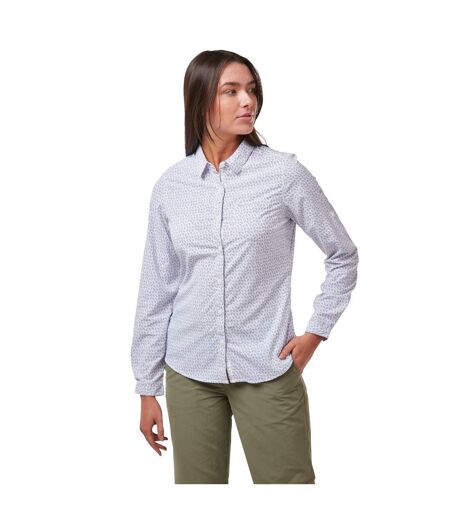Craghoppers Womens/Ladies NosiLife Gisele Long Sleeved Shirt (Paradise Blue Print) - UTCG1296