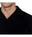 Mens Slim Long-sleeved Polo Shirt Black SikSilk-4
