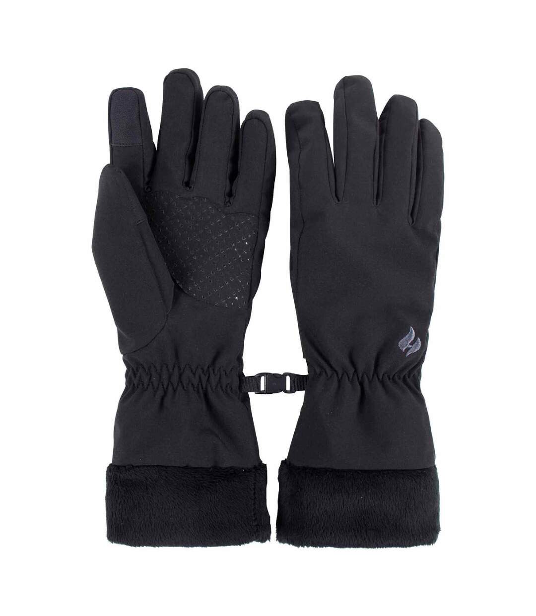 Ladies Soft Shell Waterproof Wind Resistant Thermal Gloves-1