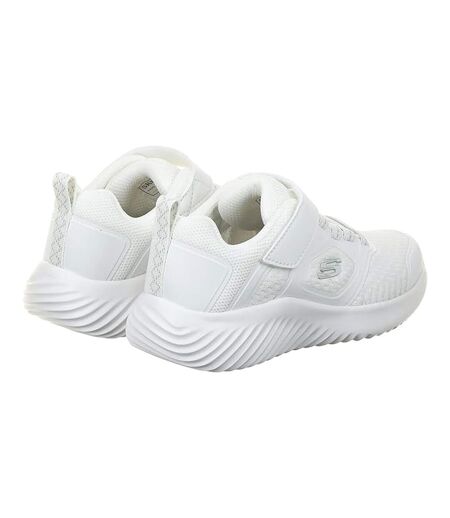 Childrens/kids Bounder Mesh Trainers White Skechers