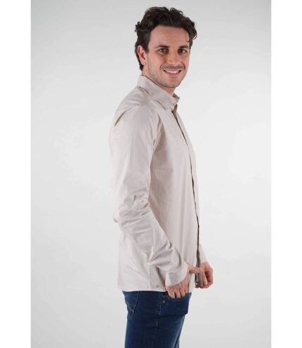 Chemise manches longues unie en coton HECHO