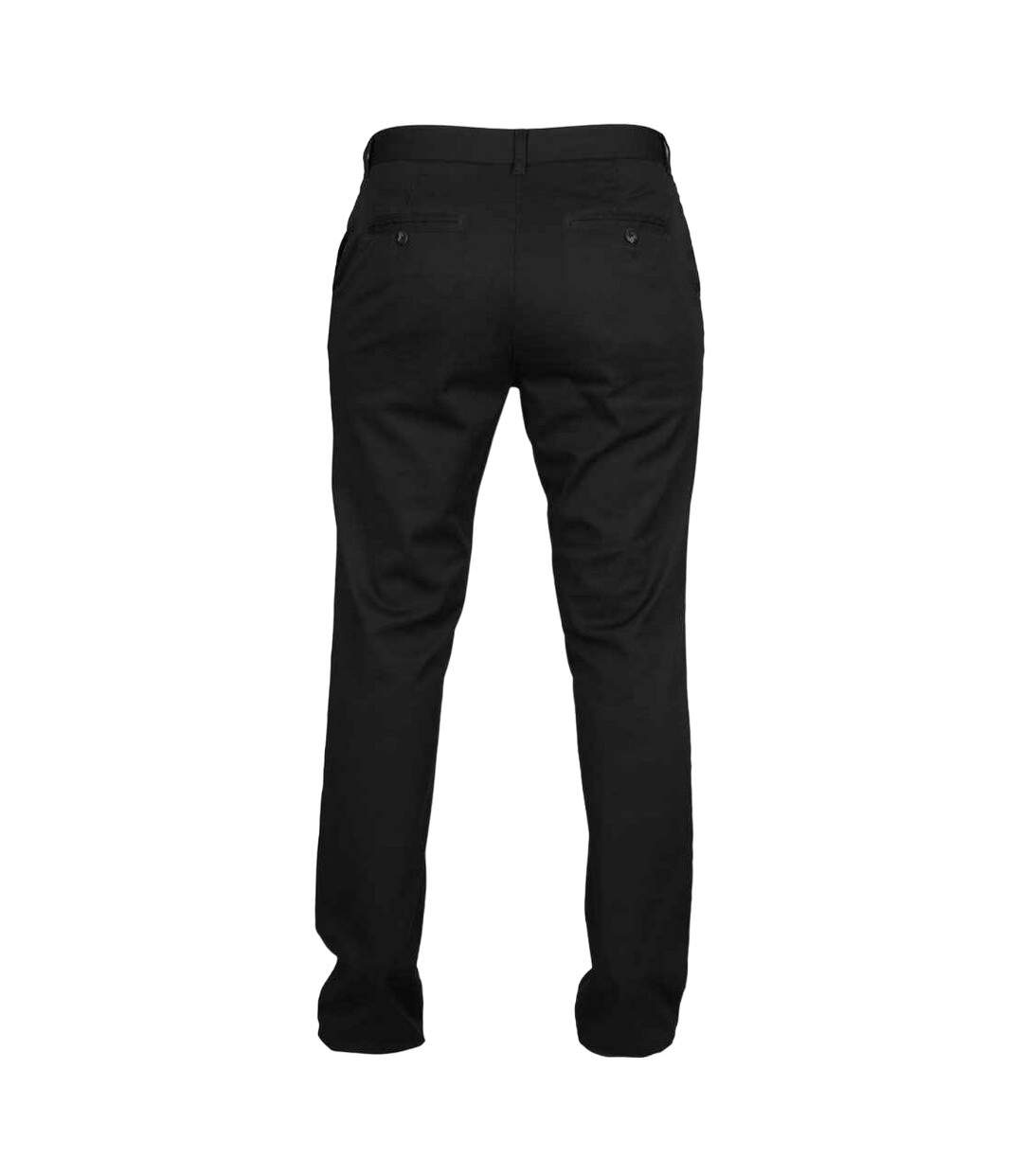 Womens/ladies Stretch Chinos Black Front Row-2