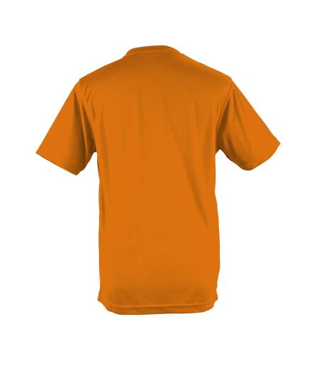 Just Cool Mens Performance Plain T-Shirt (Orange Crush)