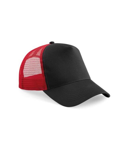 Casquette trucker adulte noir / rouge Beechfield